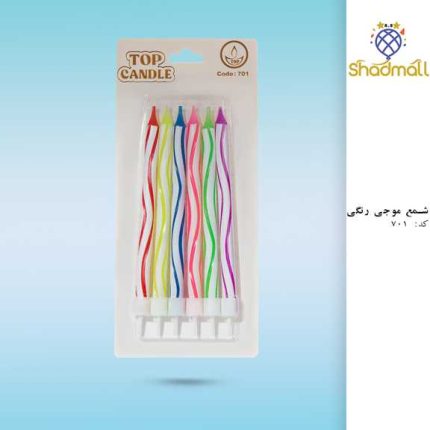 شمع موجی رنگی کد 701